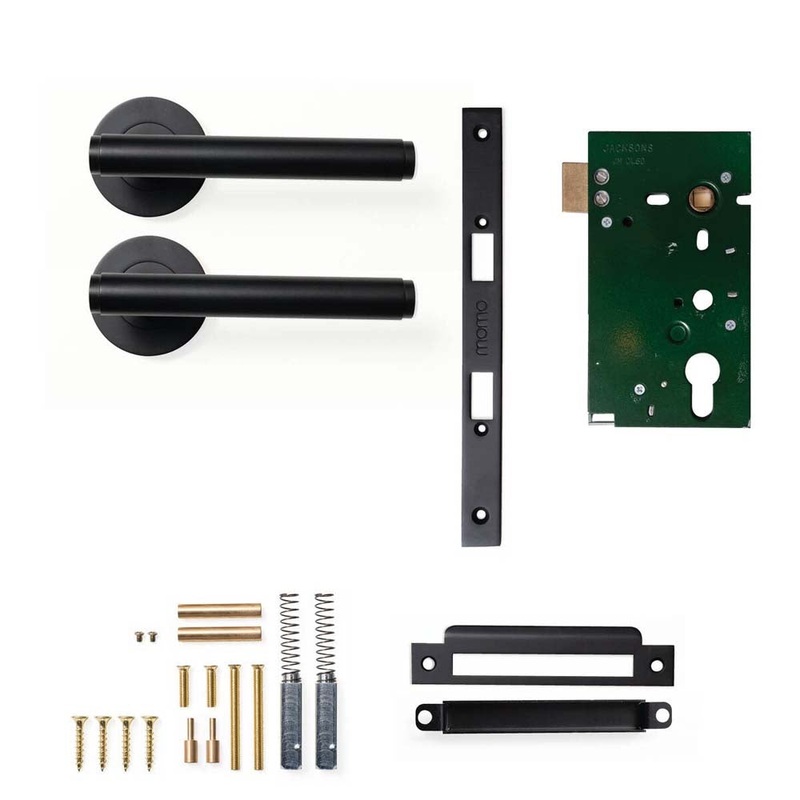 Momo Bellevue Plain Lever Mortice Passage Set – Matt Black