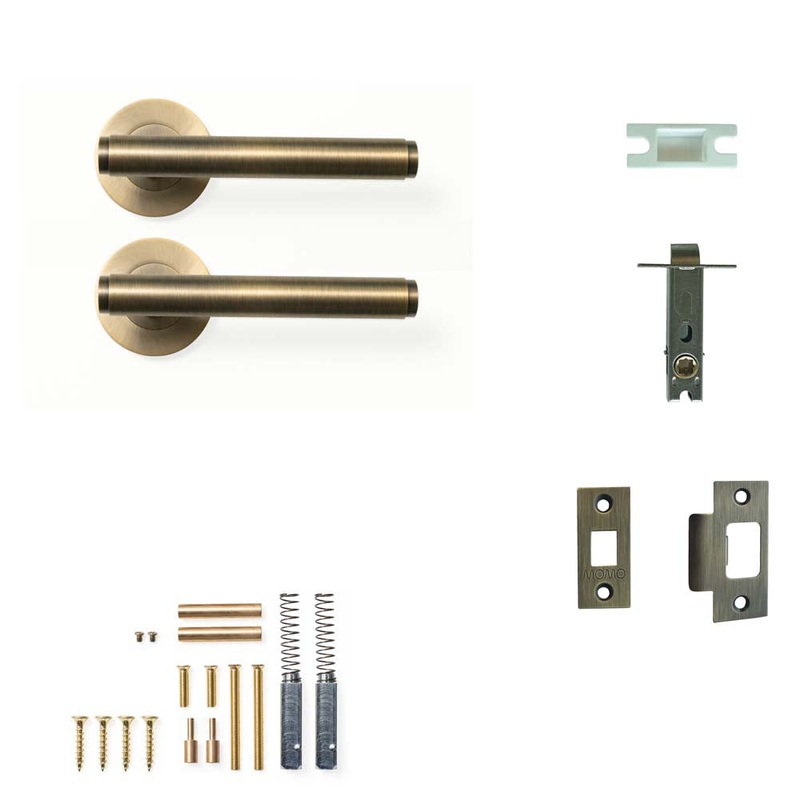 Momo Bellevue Plain Lever Passage Set – Dark Brushed Brass