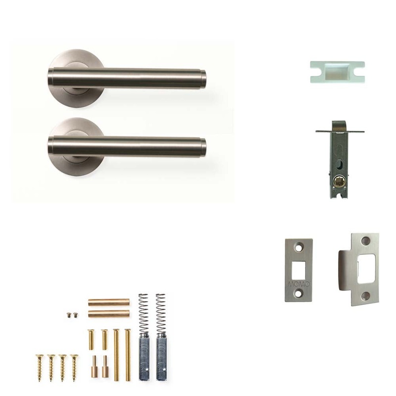 Momo Bellevue Plain Lever Passage Set – Dull Brushed Nickel