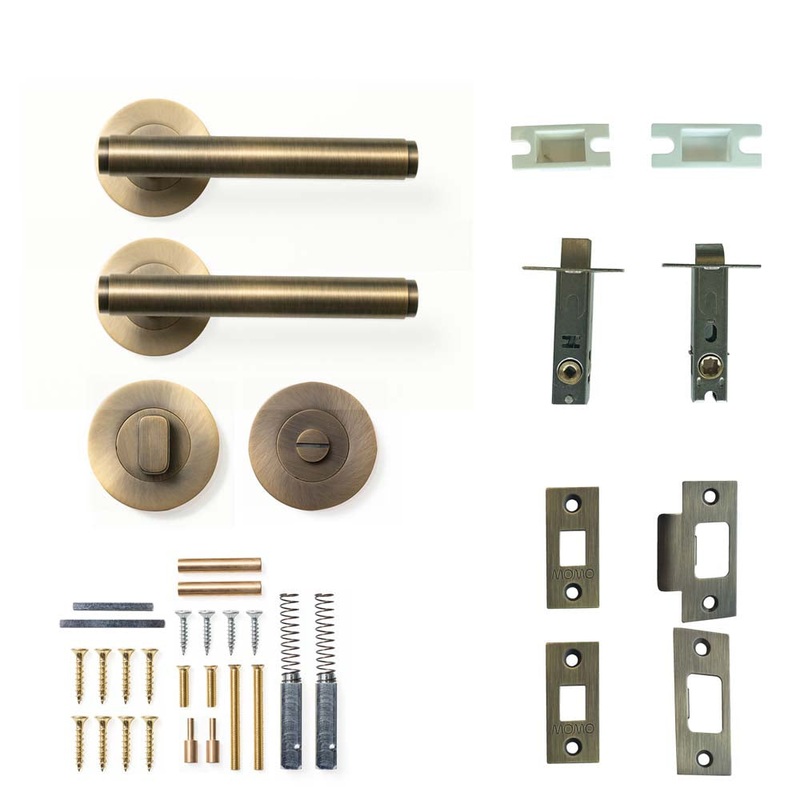Momo Bellevue Plain Lever Privacy Set – Dark Brushed Brass