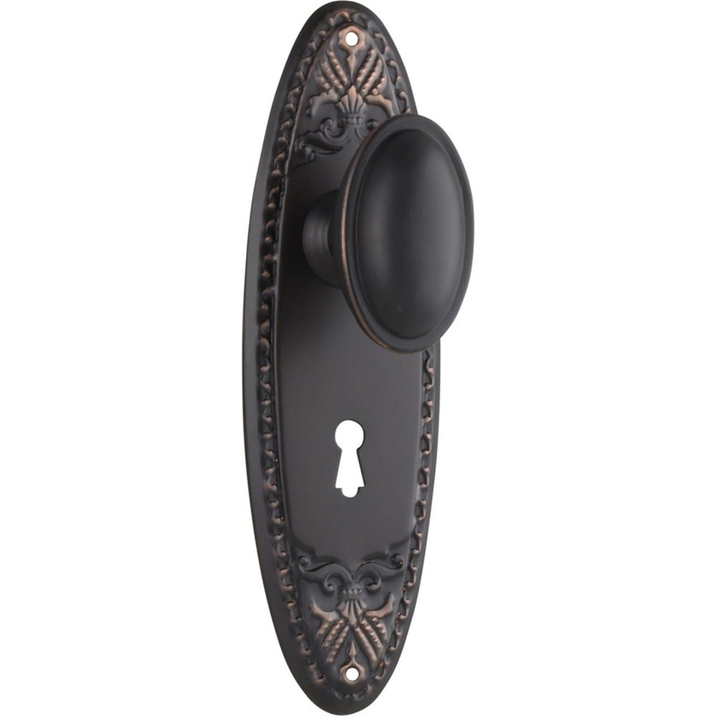 Door Knob Fitzroy Lock Pair Antique Copper