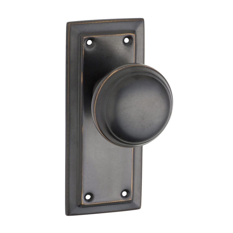 Door Knob Richmond Latch Pair Antique Copper
