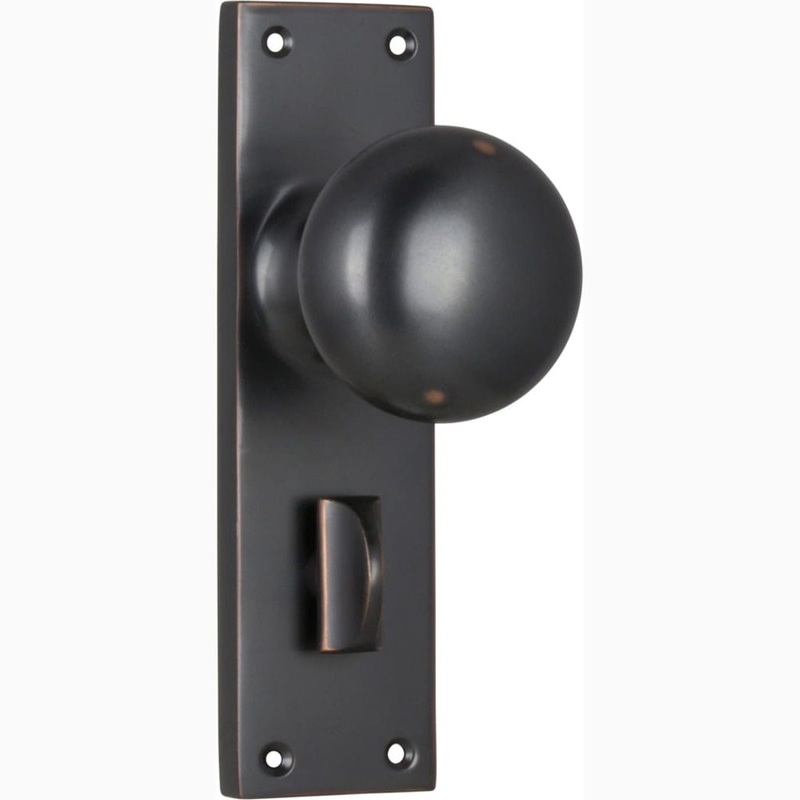 Door Knob Victorian Privacy Pair Antique Copper