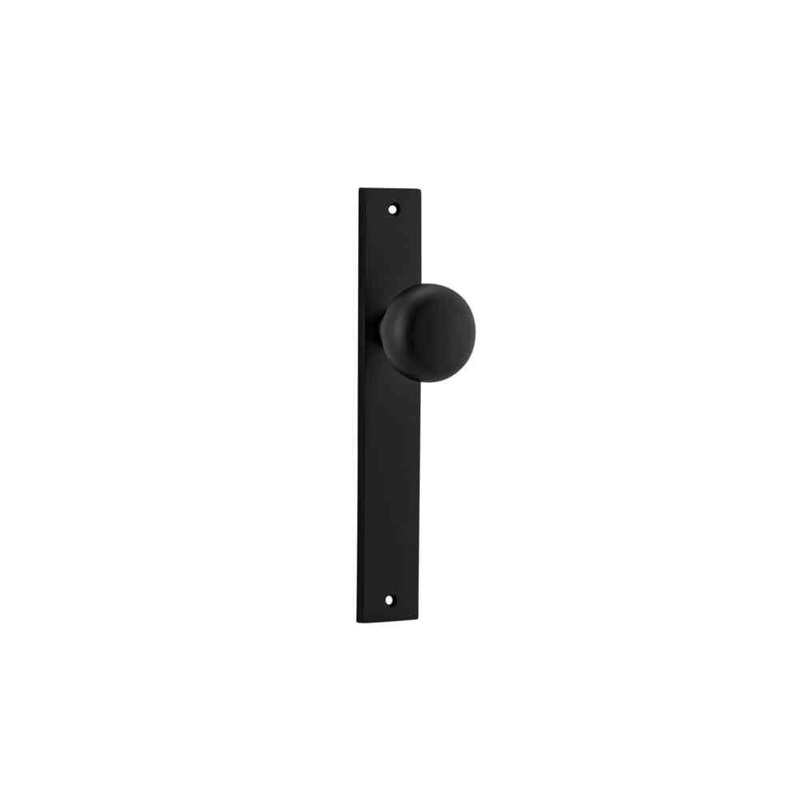 Door Knob Cambridge Rectangular Latch Matt Black