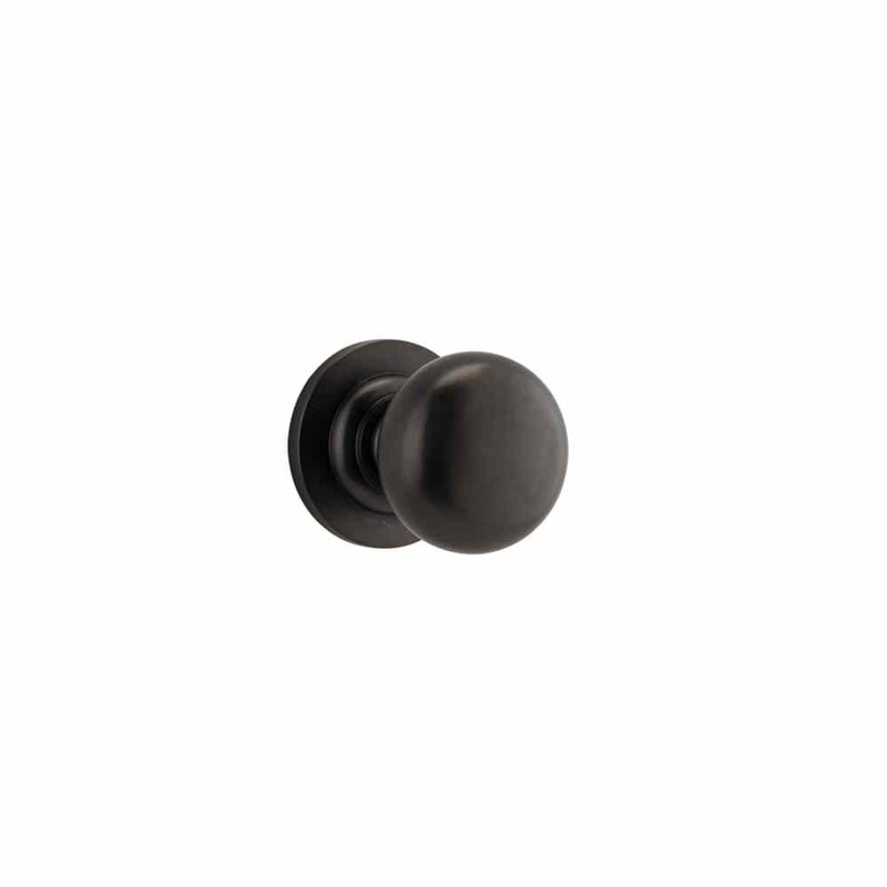 Door Knob Cambridge Round Rose Concealed Fix Signature Brass