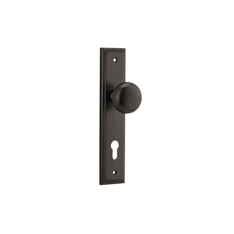 Door Knob Cambridge Stepped Euro Signature Brass