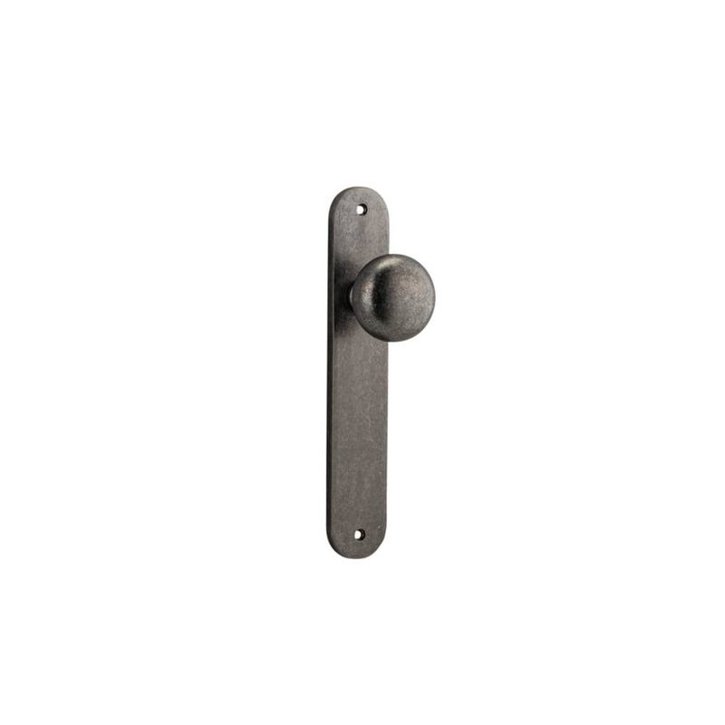 Door Knob Cambridge Oval Latch Distressed Nickel