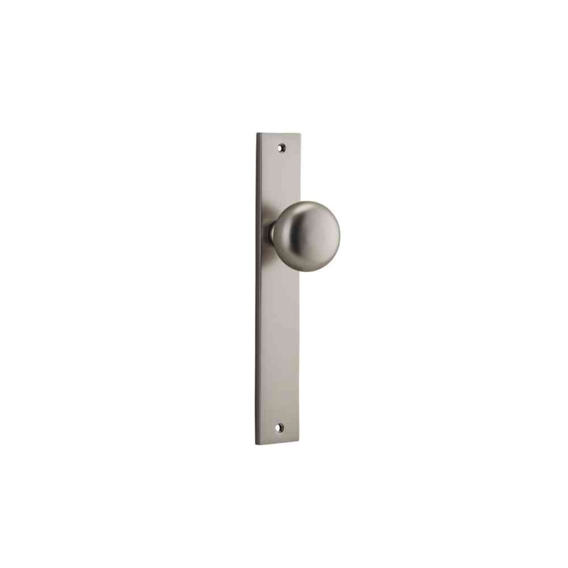 Door Knob Cambridge Rectangular Latch Satin Nickel
