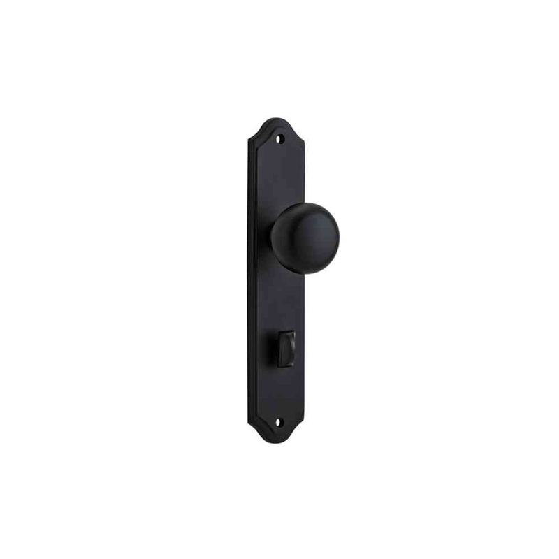 Door Knob Cambridge Shouldered Privacy Matt Black