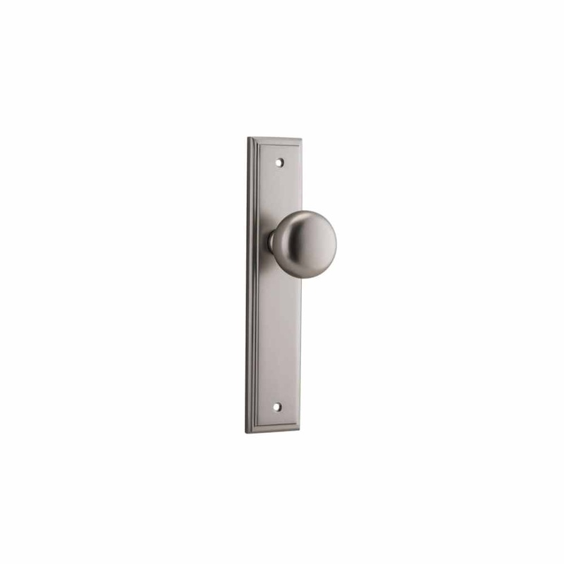Door Knob Cambridge Stepped Latch Satin Nickel