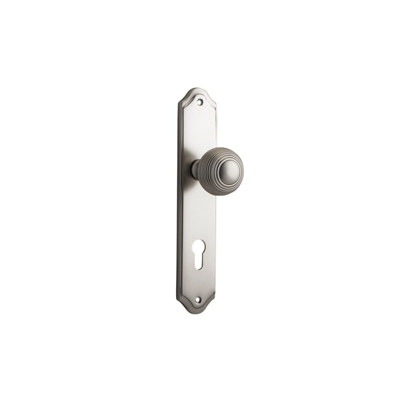 Door Knob Guildford Shouldered Euro Satin Nickel
