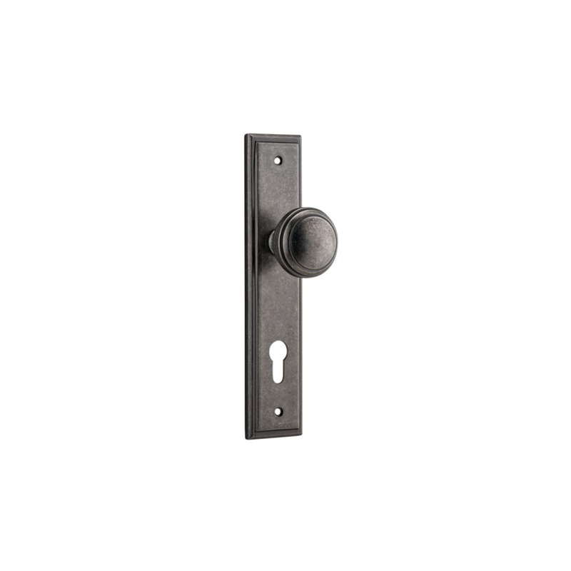 Door Knob Paddington Stepped Euro Distressed Nickel