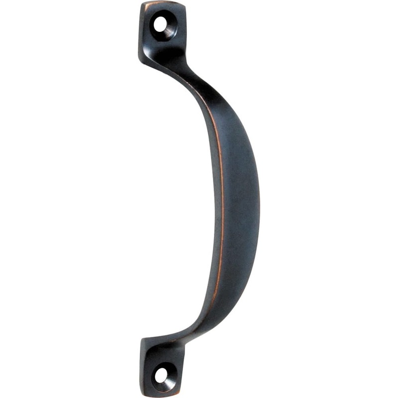 Pull Handle Offset Antique Copper 100mm