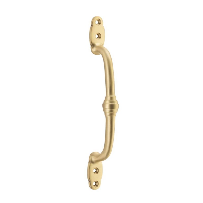 Pull Handle Offset Banded Satin Brass 180mm
