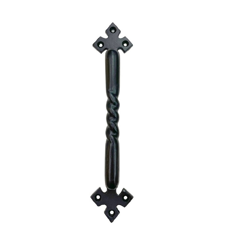 Handle Door Pull Black Cast Iron 250mm