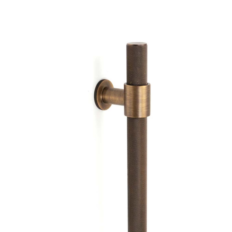 Momo Belgravia Knurled Door Pull With Back To Back Fixing 416mm Bronze