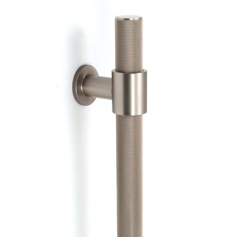 Momo Belgravia Knurled Entry Pull Handle Dull Brushed Nickel