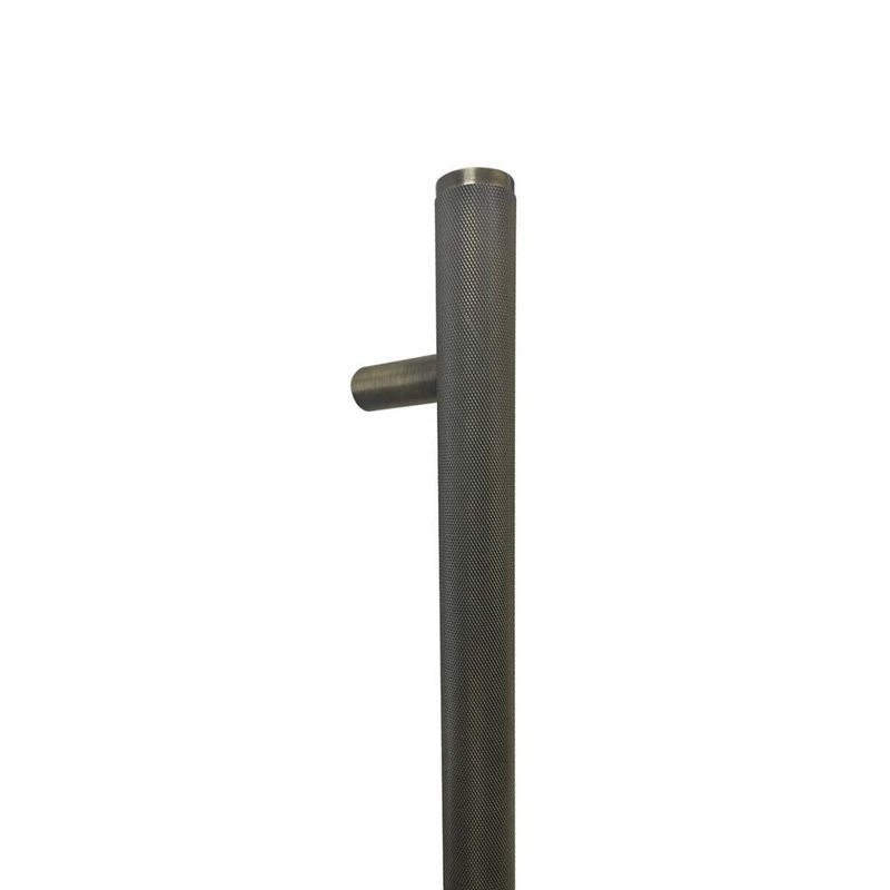 Momo Bellevue Knurled Door Pull B2B 416mm Dark Brushed Brass