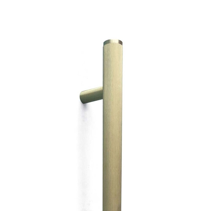 Momo Bellevue Lined Door Pull With Back To Back Fixing 416mm Brushed Satin Brass