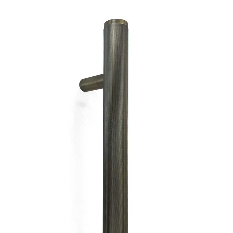 Momo Bellevue Lined Entry Pull Handle Dark Brushed Brass