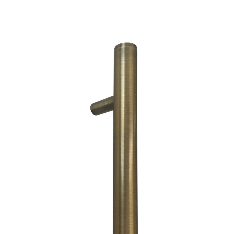 Momo Bellevue Plain Door Pull With Back To Back Fixing 416mm Dark Brushed Brass
