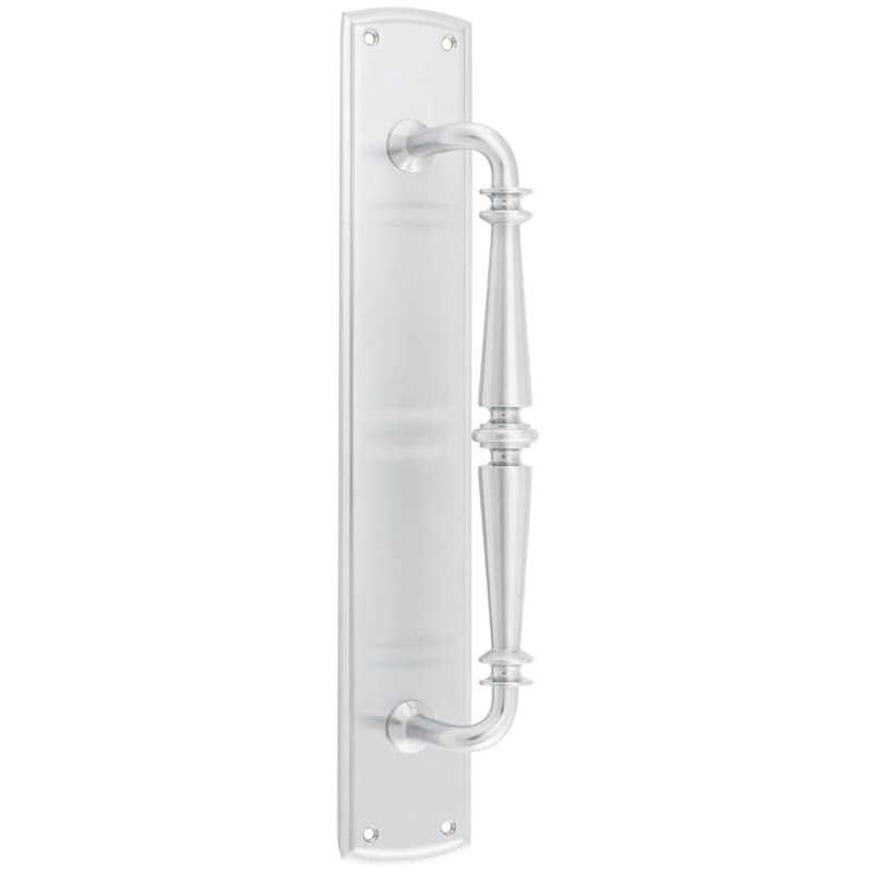 Pull Handle Sarlat Backplate Brushed Chrome 380mm