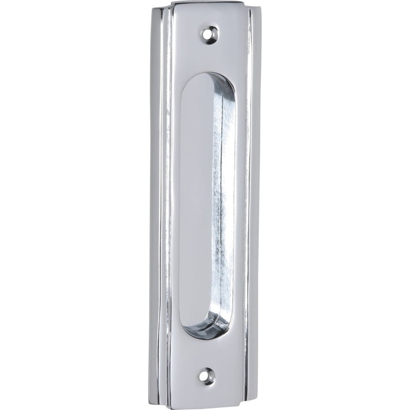 Sliding Door Pull Traditional Chrome Plated H150xW43mm
