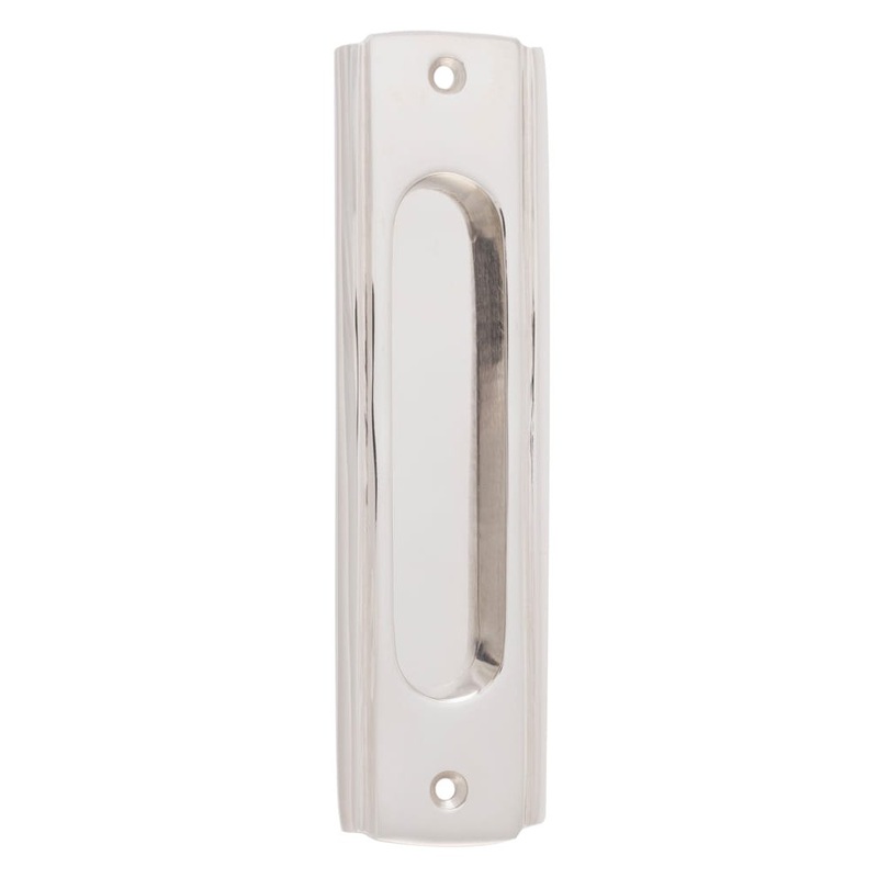 Sliding Door Pull Traditional Polished Nickel H150xW43mm