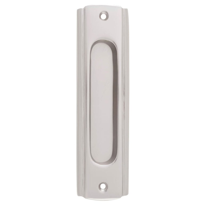 Sliding Door Pull Traditional Satin Nickel H150xW43mm