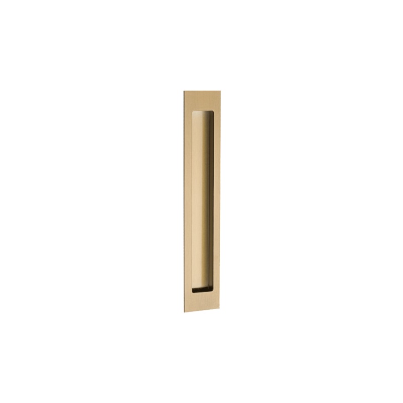 Zanda Flush Pull Verve Satin Brass 200x37mm