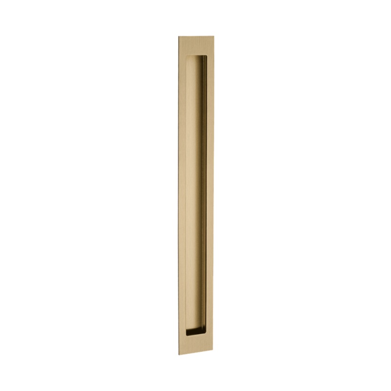 Zanda Flush Pull Verve Satin Brass 300x37mm