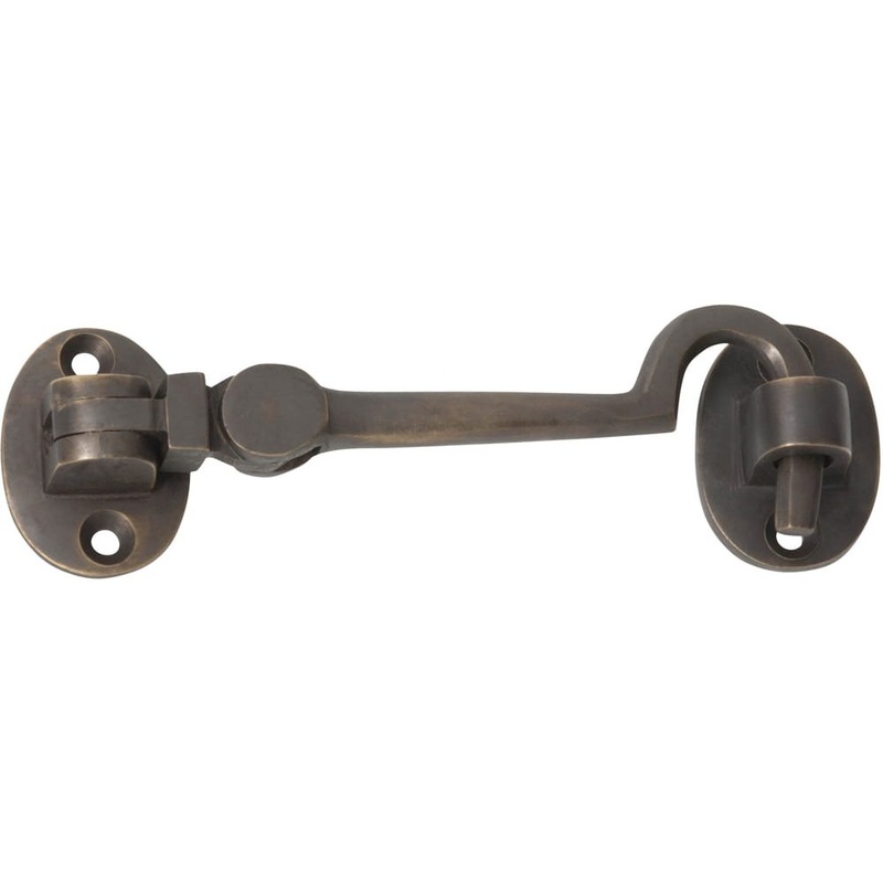 Cabin Hook Small Antique Brass L100mm