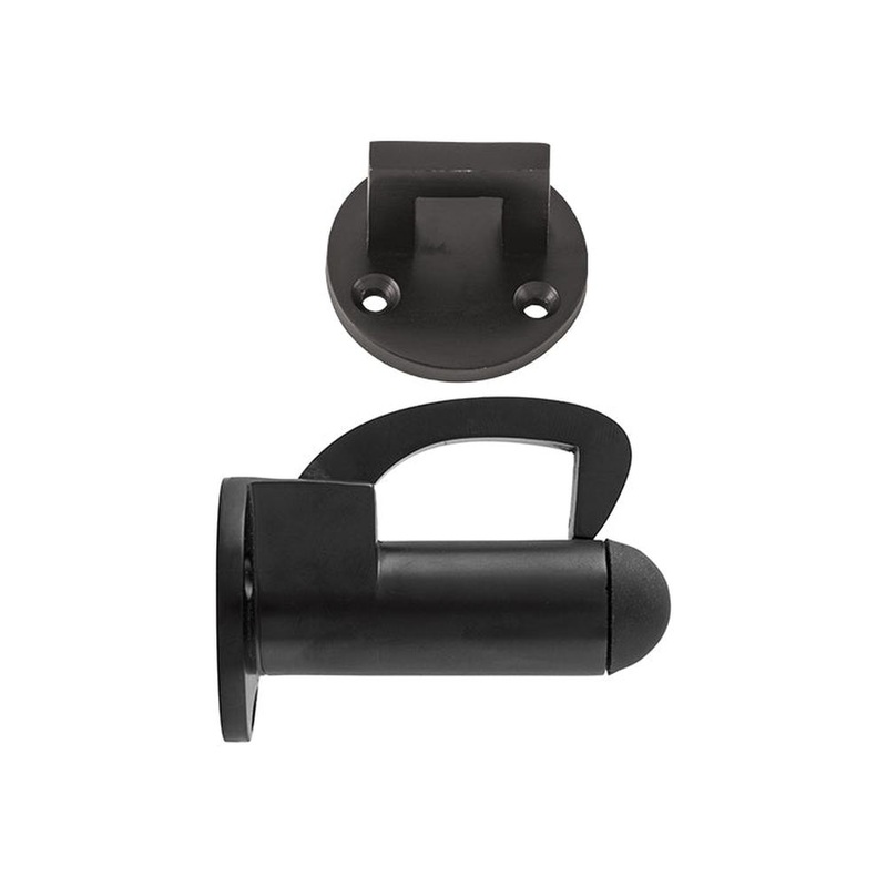 Door Stop Hook Matt Black D39xP70mm