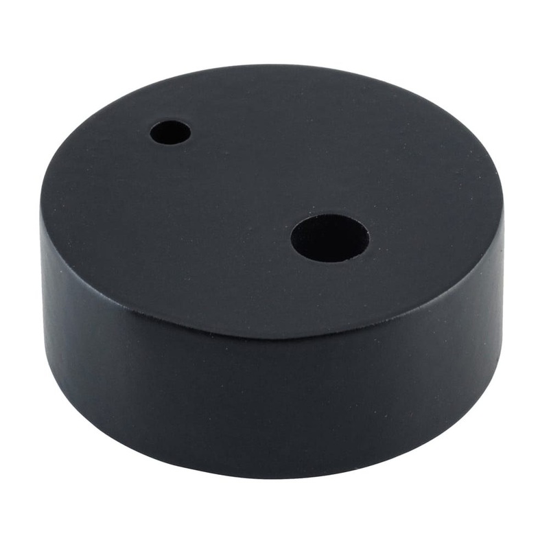 Door Stop Spacer Oval Matt Black H15xD40mm