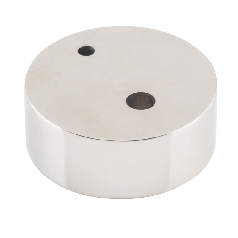 Door Stop Spacer Oval Polished Nickel H15xD40mm