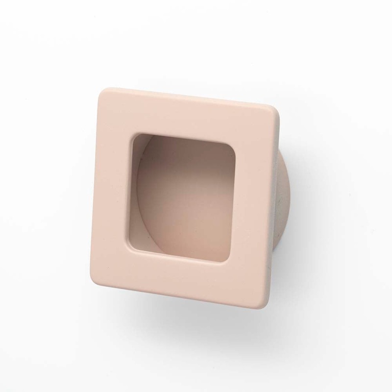 Dune 39mm Square Recessed Pull Dusty Rose
