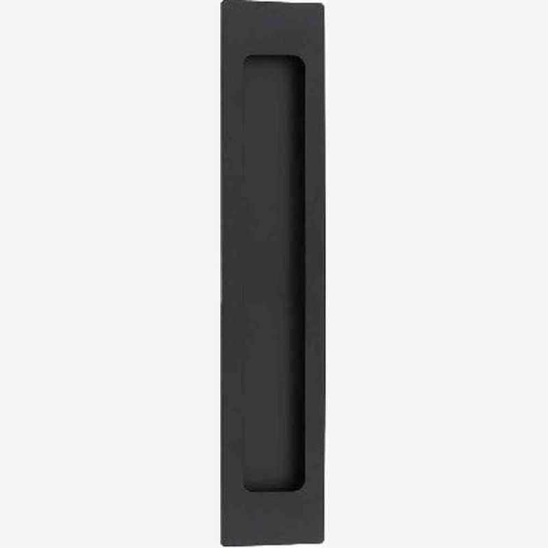 Flush Pull Rectangular Matt Black H225xW45xP2.5mm