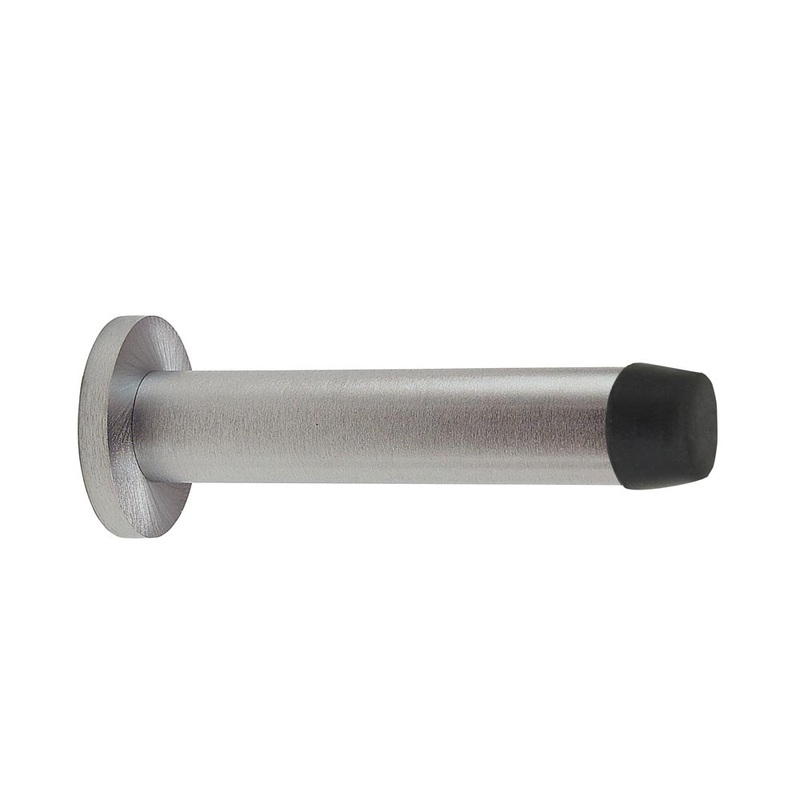 Windsor Door Stop Wall Mounted Concealed Fix 85mm Brushed Nickel