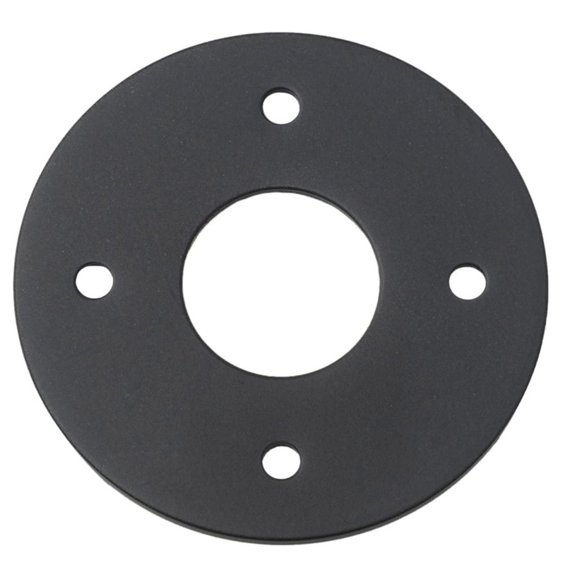 Adaptor Plate Pair Round Rose Matt Black D60mm