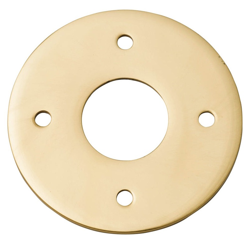 Adaptor Plate Pair Round Rose Polished Brass D60mm