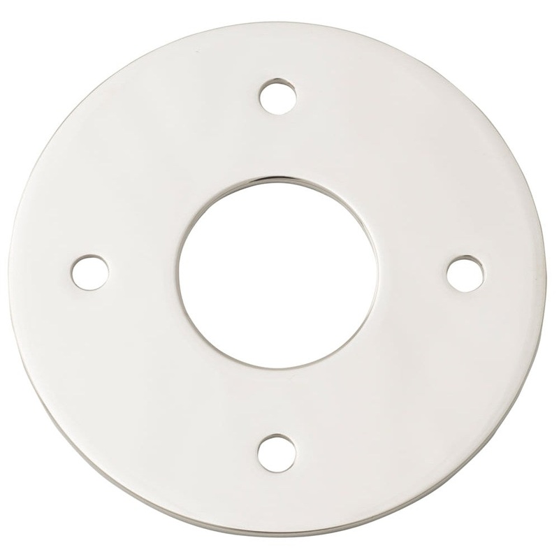 Adaptor Plate Pair Round Rose Polished Nickel D60mm
