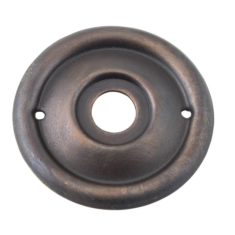 Backplate For Milled Edge Mortice Knob Pair Antique Brass D46mm