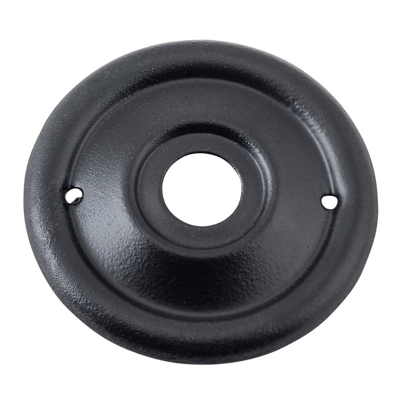 Backplate For Milled Edge Mortice Knob Pair Matt Black D52mm