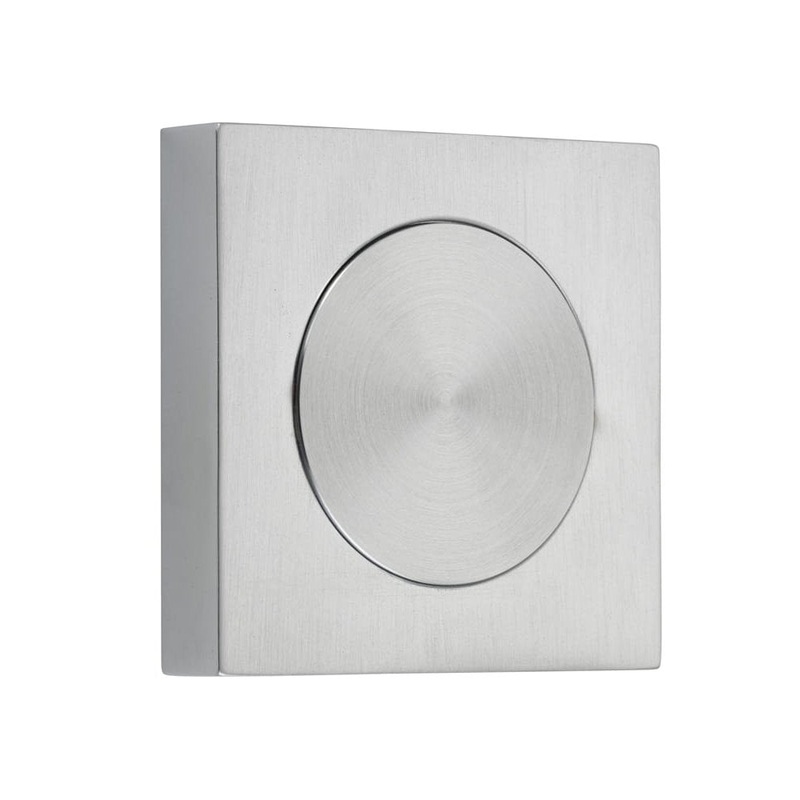 Blank Rose Square Brushed Chrome H52xW52xP10mm