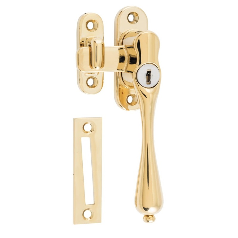 Casement Fastener Locking Teardrop Right Hand Anti-tarnish Brass W28xP34mm Drop