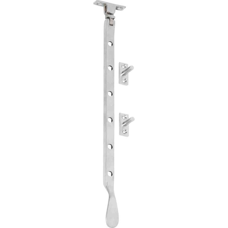 Casement Stay Base Fix Large Satin Chrome