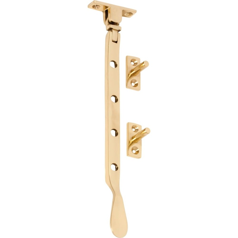 Casement Stay Base Fix Small Polished Brass