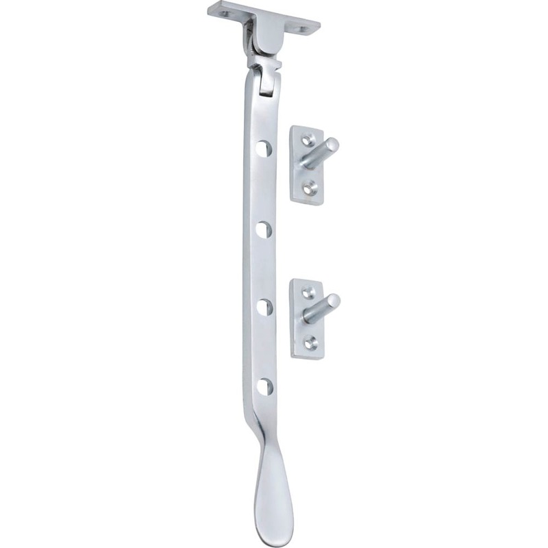 Casement Stay Base Fix Small Satin Chrome