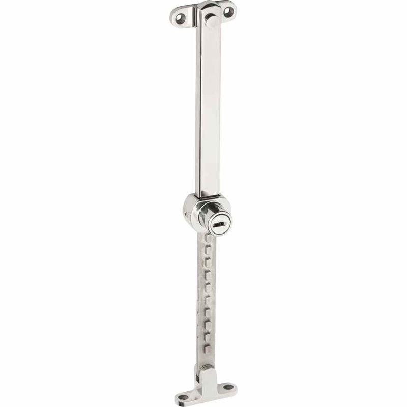 Casement Stay Stainless Steel Telescopic Locking Polished Stainless Steel