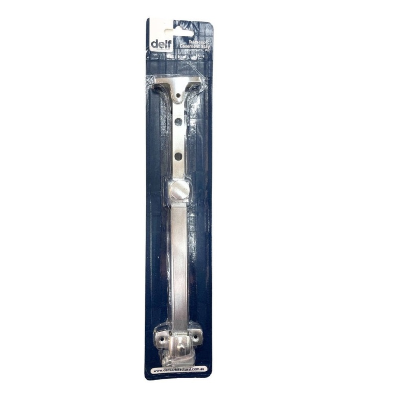 Casement Stay Telecopic Satin Chrome